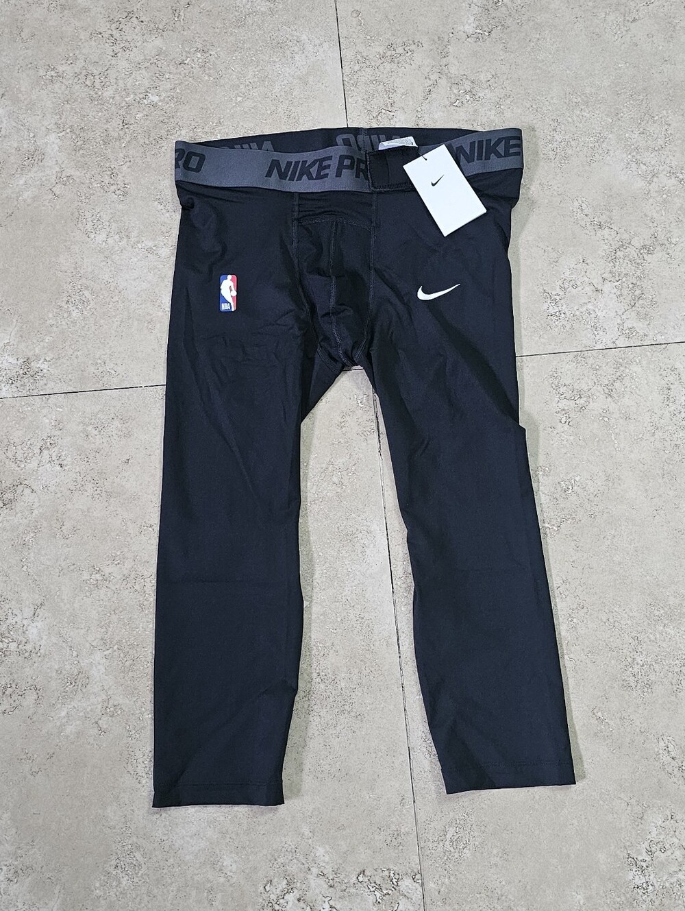 Nike Pro NBA On-Court Men's 3/4 Basketball Compression Tights Black NEW